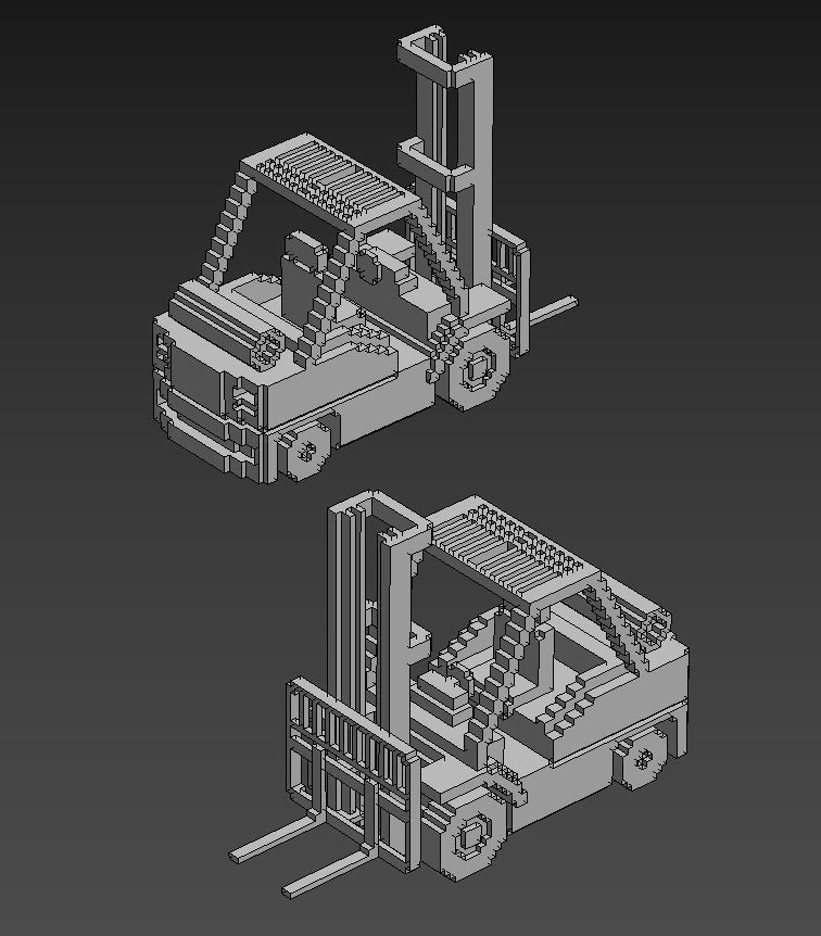 Voxel Vehicles Pack 24 Vehicles Low-poly 3D model_43