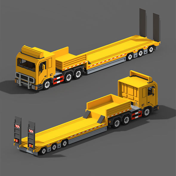 Voxel Vehicles Pack 24 Vehicles Low-poly 3D model_25