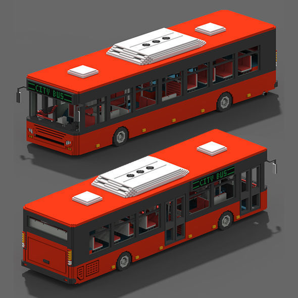 Voxel Vehicles Pack 24 Vehicles Low-poly 3D model_3