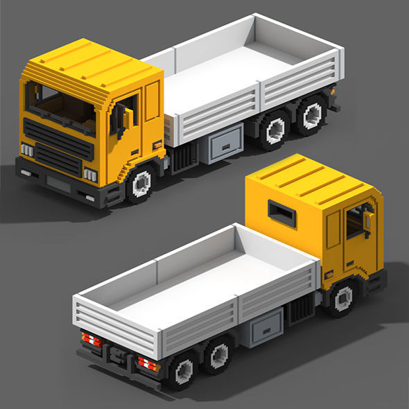 Voxel Vehicles Pack 24 Vehicles Low-poly 3D model_17