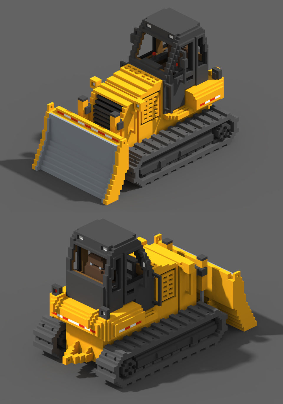 Voxel Vehicles Pack 24 Vehicles Low-poly 3D model_11