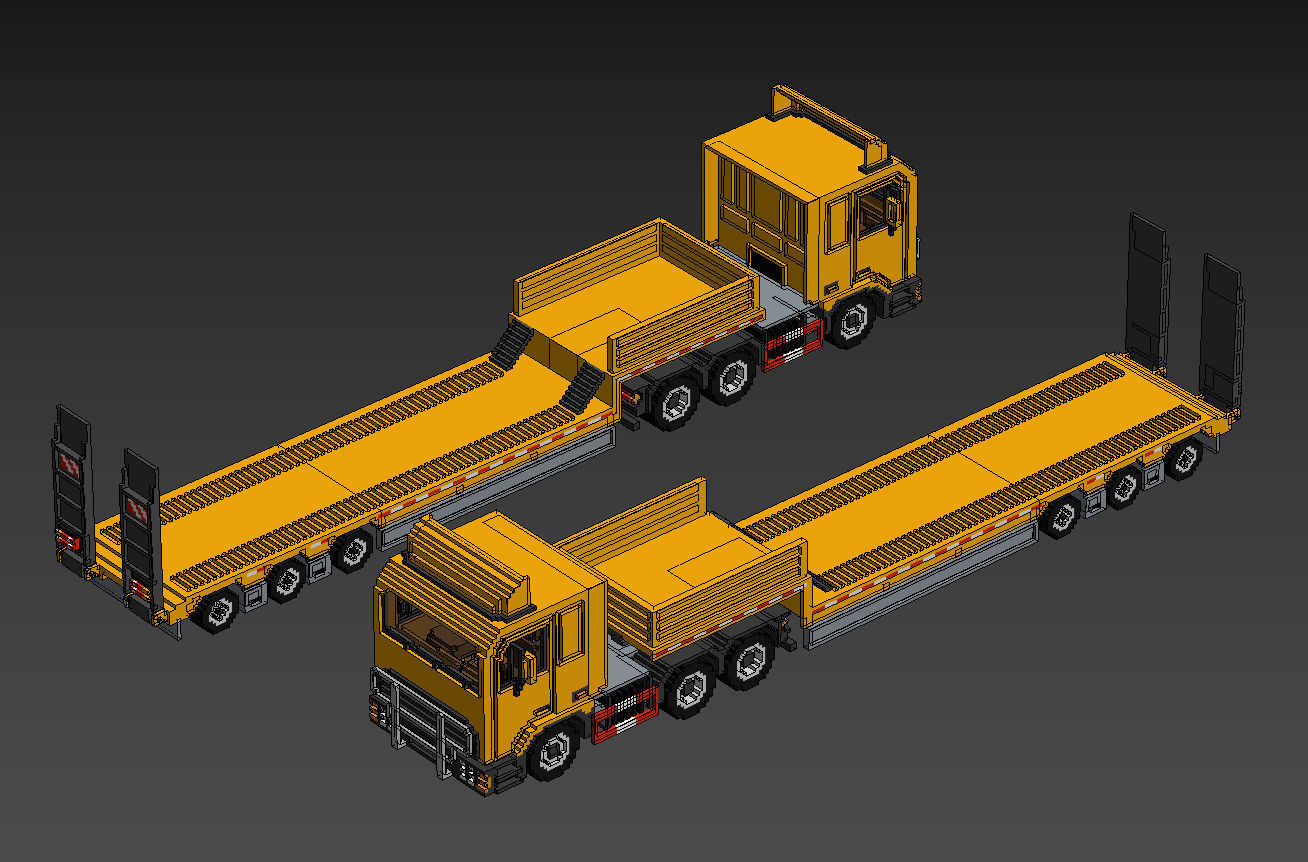 Voxel Vehicles Pack 24 Vehicles Low-poly 3D model_48