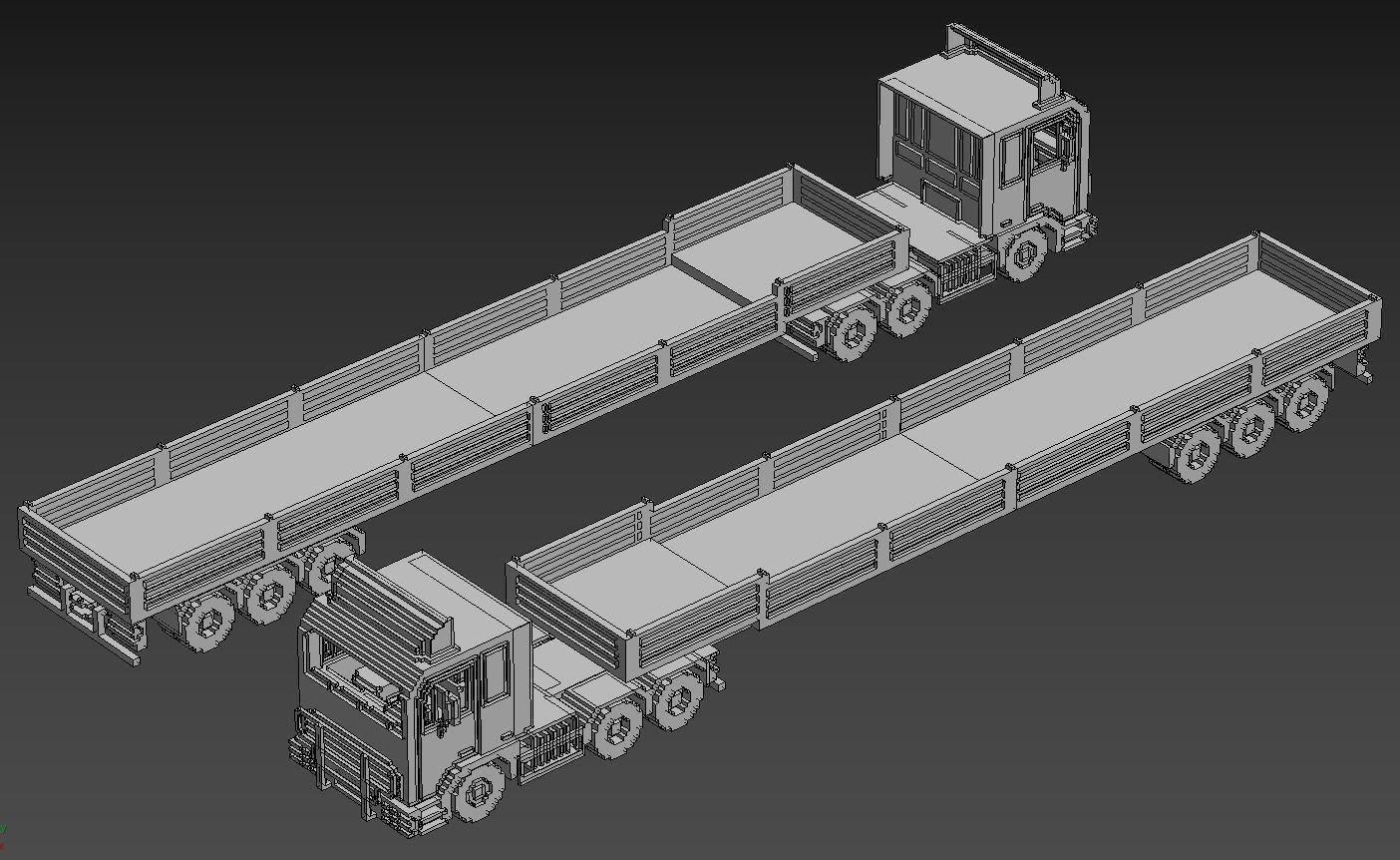 Voxel Vehicles Pack 24 Vehicles Low-poly 3D model_39