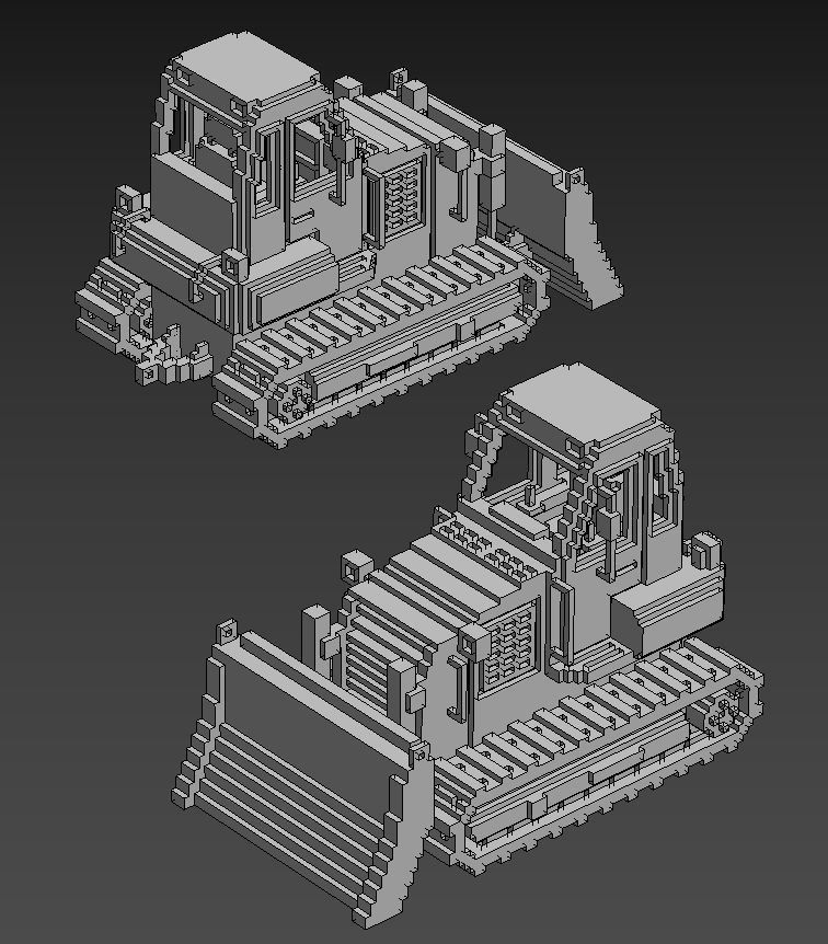 Voxel Vehicles Pack 24 Vehicles Low-poly 3D model_29