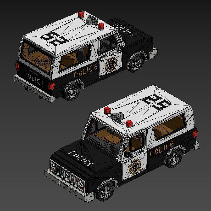 Voxel Vehicles Pack 24 Vehicles Low-poly 3D model_66
