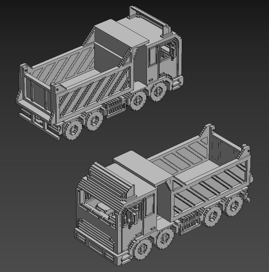 Voxel Vehicles Pack 24 Vehicles Low-poly 3D model_73
