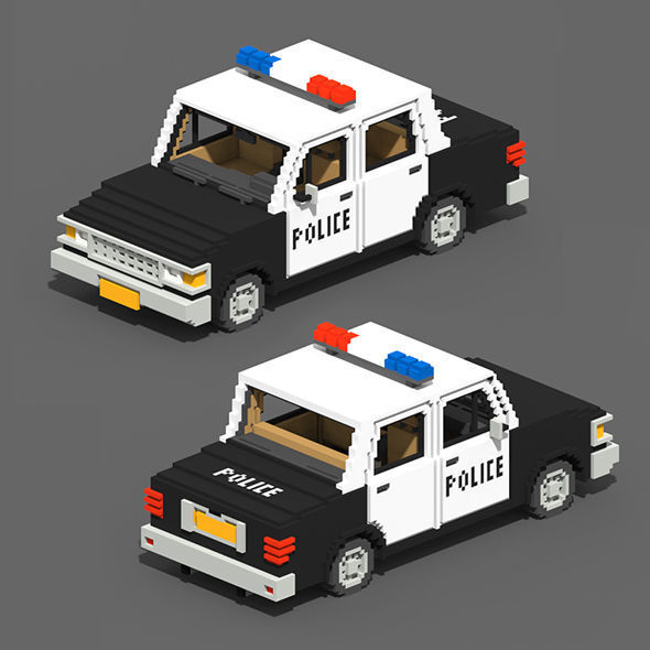 Voxel Vehicles Pack 24 Vehicles Low-poly 3D model_6
