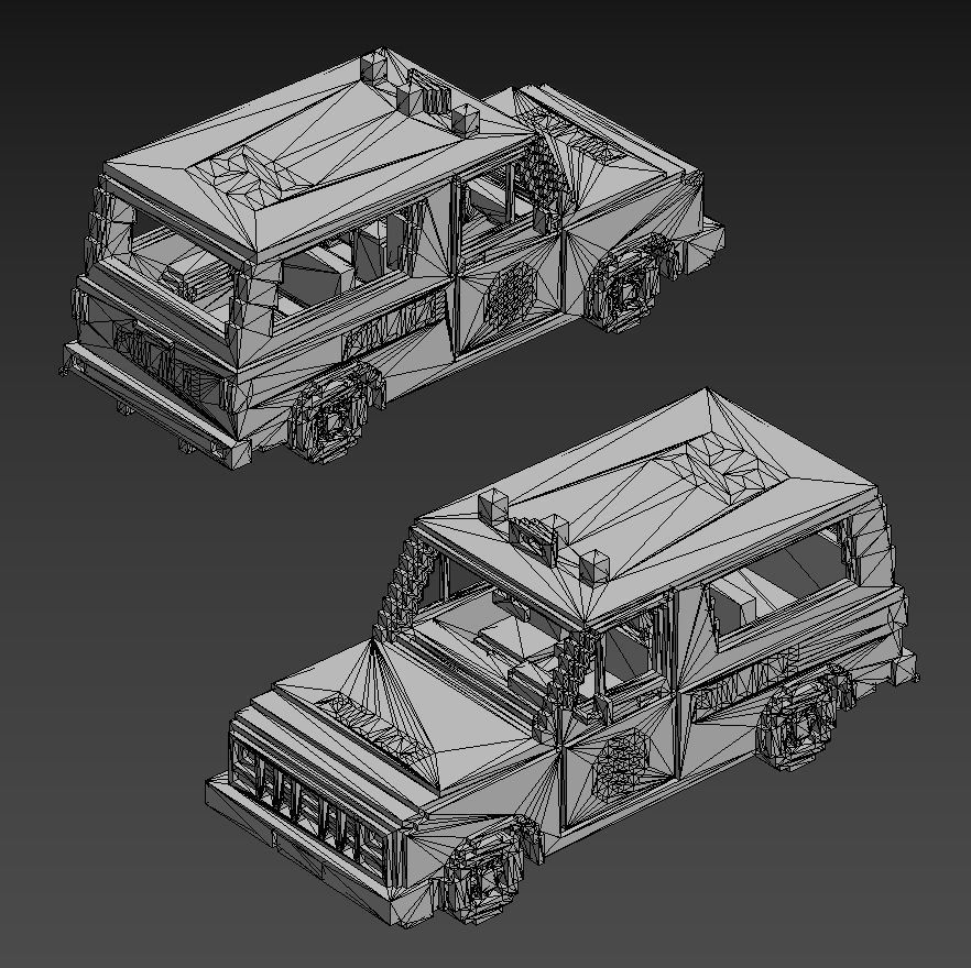 Voxel Vehicles Pack 24 Vehicles Low-poly 3D model_67