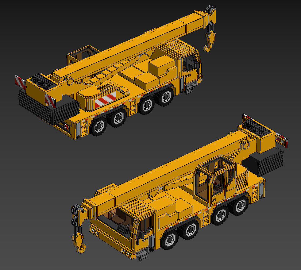 Voxel Vehicles Pack 24 Vehicles Low-poly 3D model_32