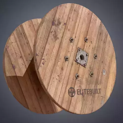 Cable spool Low-poly 3D model