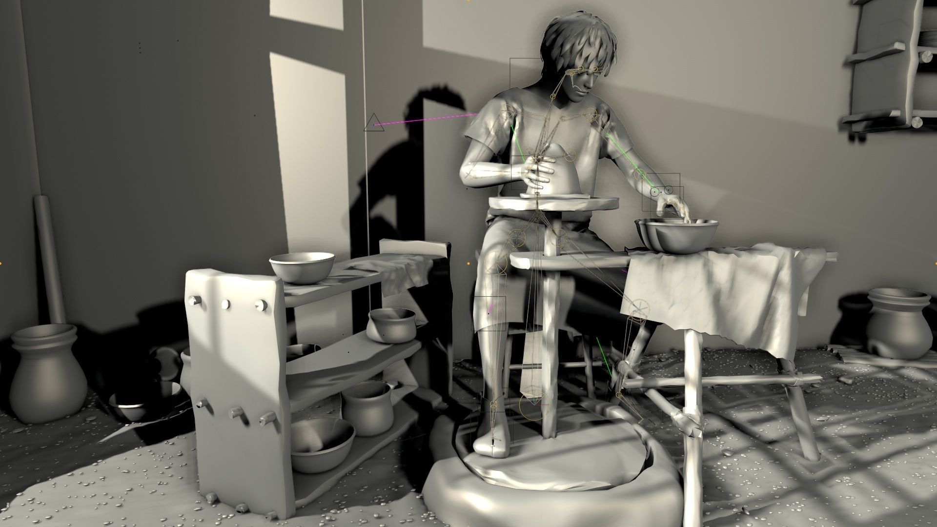 pottery wheel  3D model_4