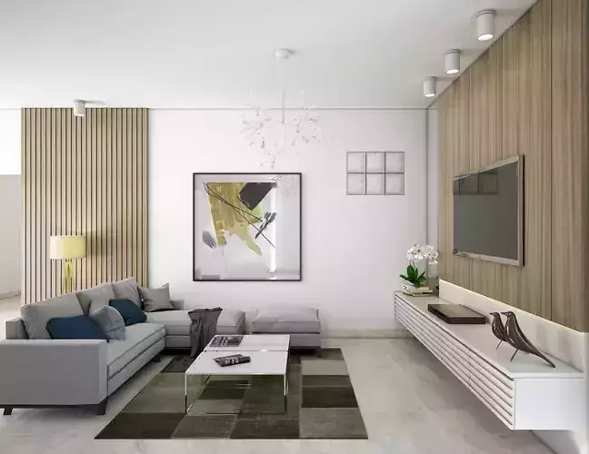 Livingroom Walking Closet Master Bedroom Guest Room 3D model