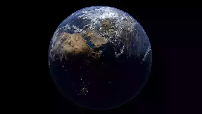 Photorealistic 3D Earth Low-poly 3D model