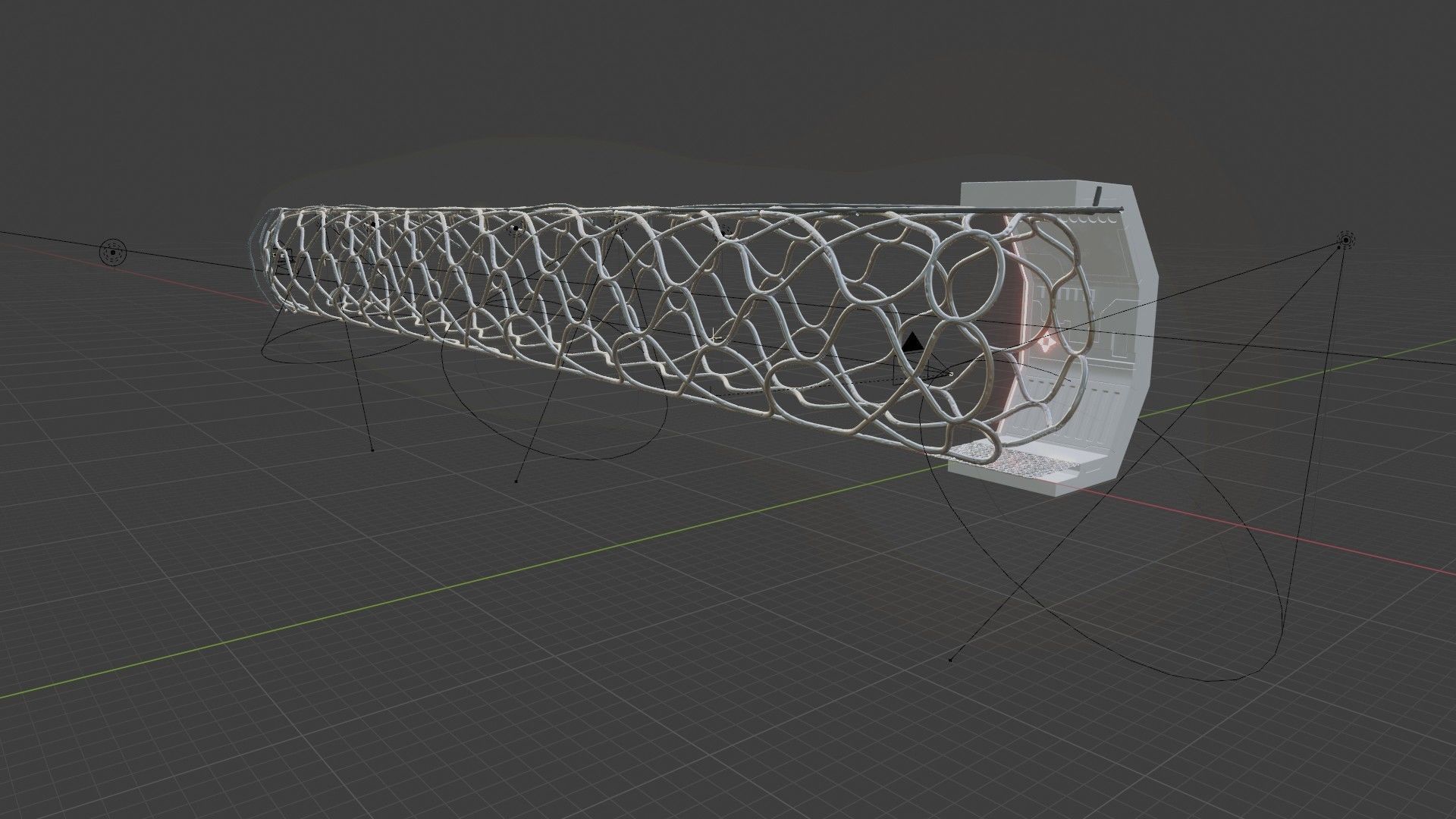 Sci Fi Corridor Tunnel Interior  3D model_7