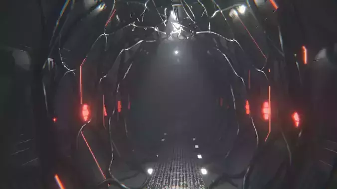 Sci Fi Corridor Tunnel Interior  3D model