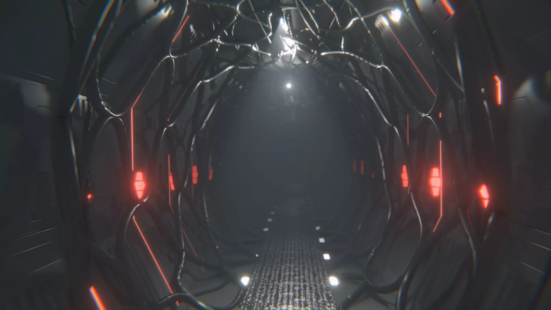 Sci Fi Corridor Tunnel Interior  3D model_0
