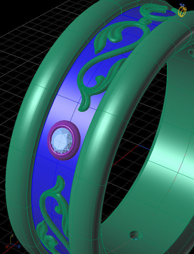 Wedding ring 009 3D print model 3D print model_4