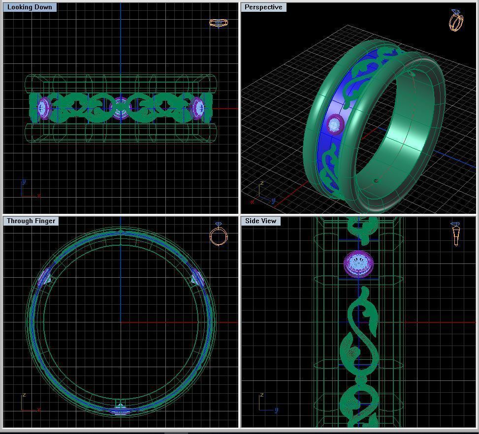 Wedding ring 009 3D print model 3D print model_3