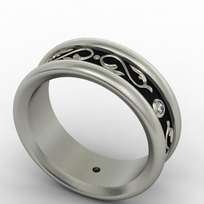 Wedding ring 009 3D print model 3D print model_9
