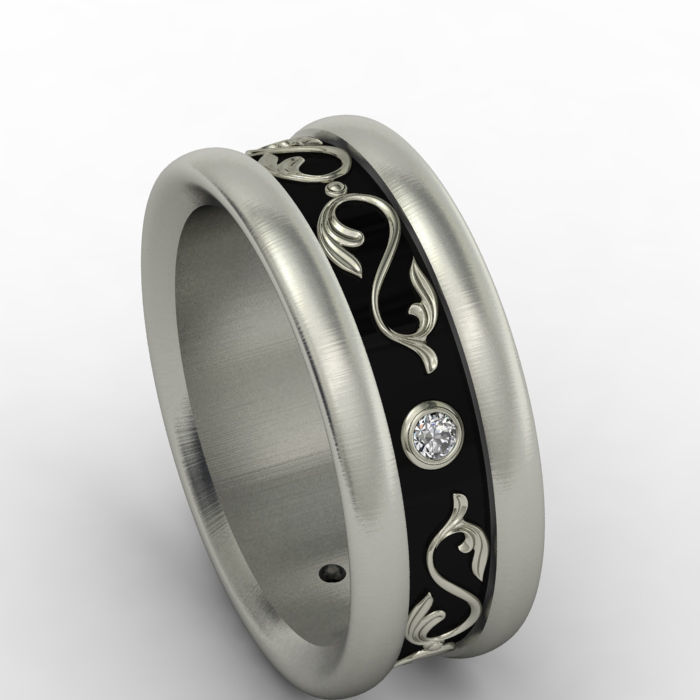 Wedding ring 009 3D print model 3D print model_7