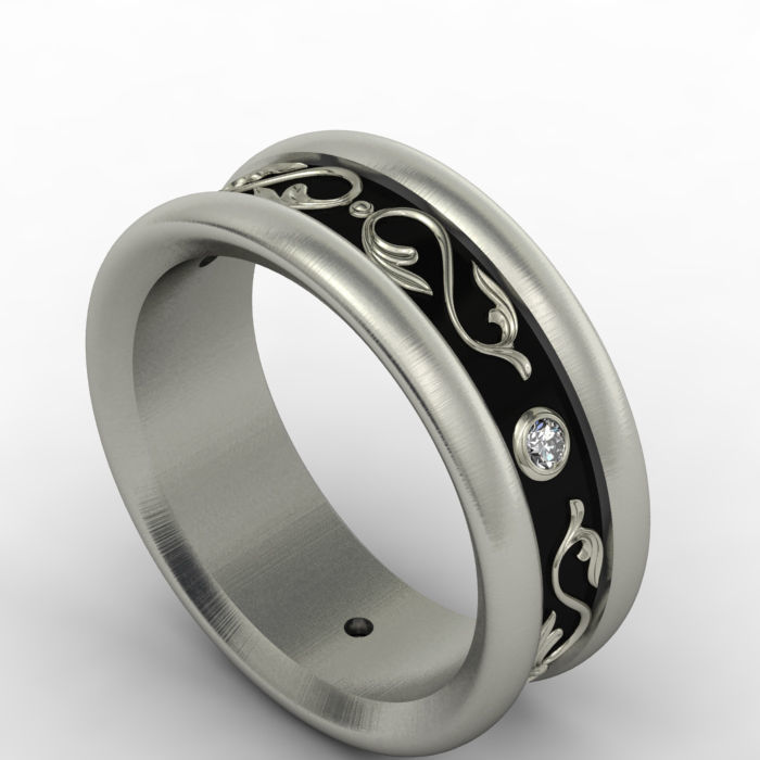 Wedding ring 009 3D print model 3D print model_8