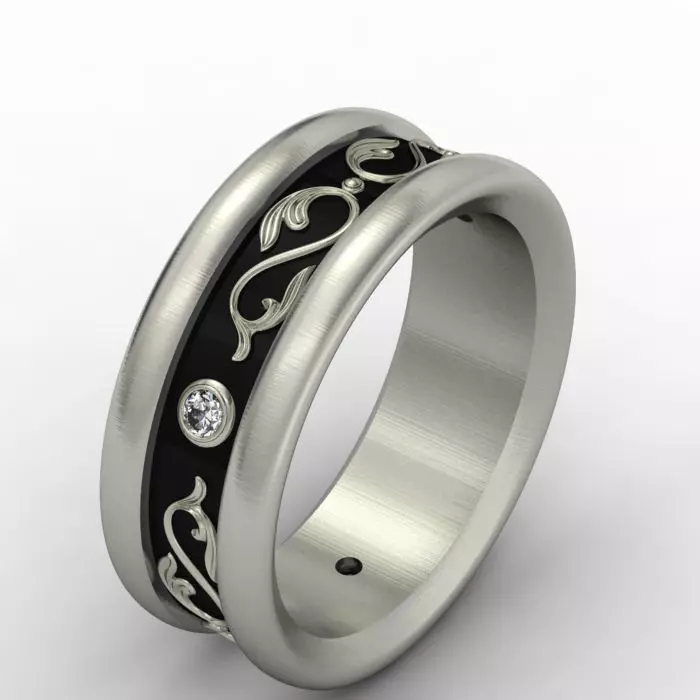 Wedding ring 009 3D print model 3D print model_0
