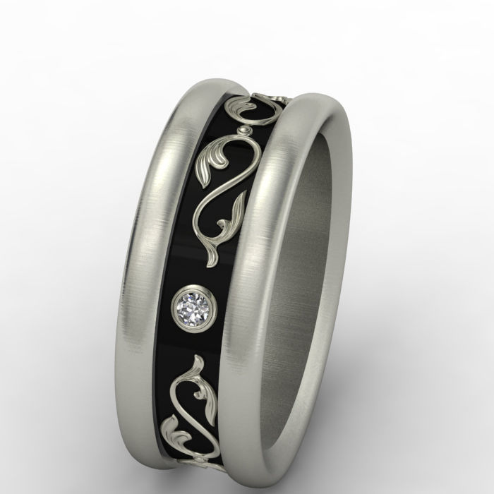 Wedding ring 009 3D print model 3D print model_5