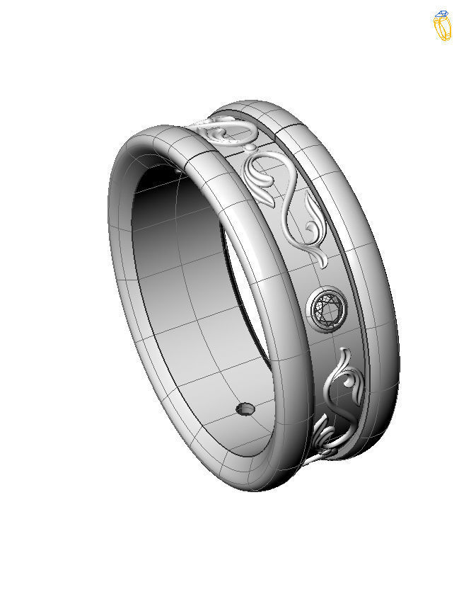 Wedding ring 009 3D print model 3D print model_2