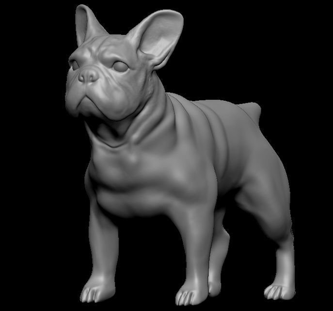 French bulldog 3D print model_4