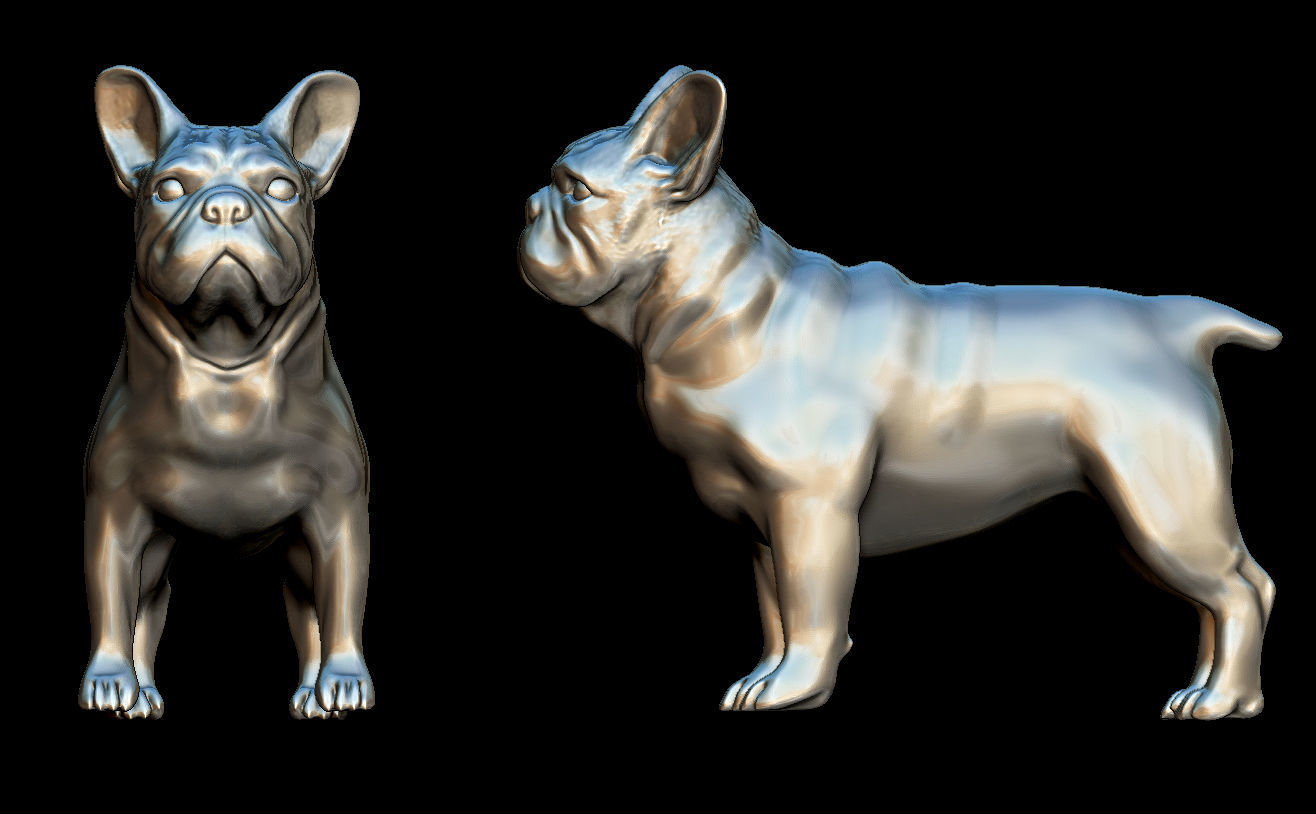 French bulldog 3D print model_2