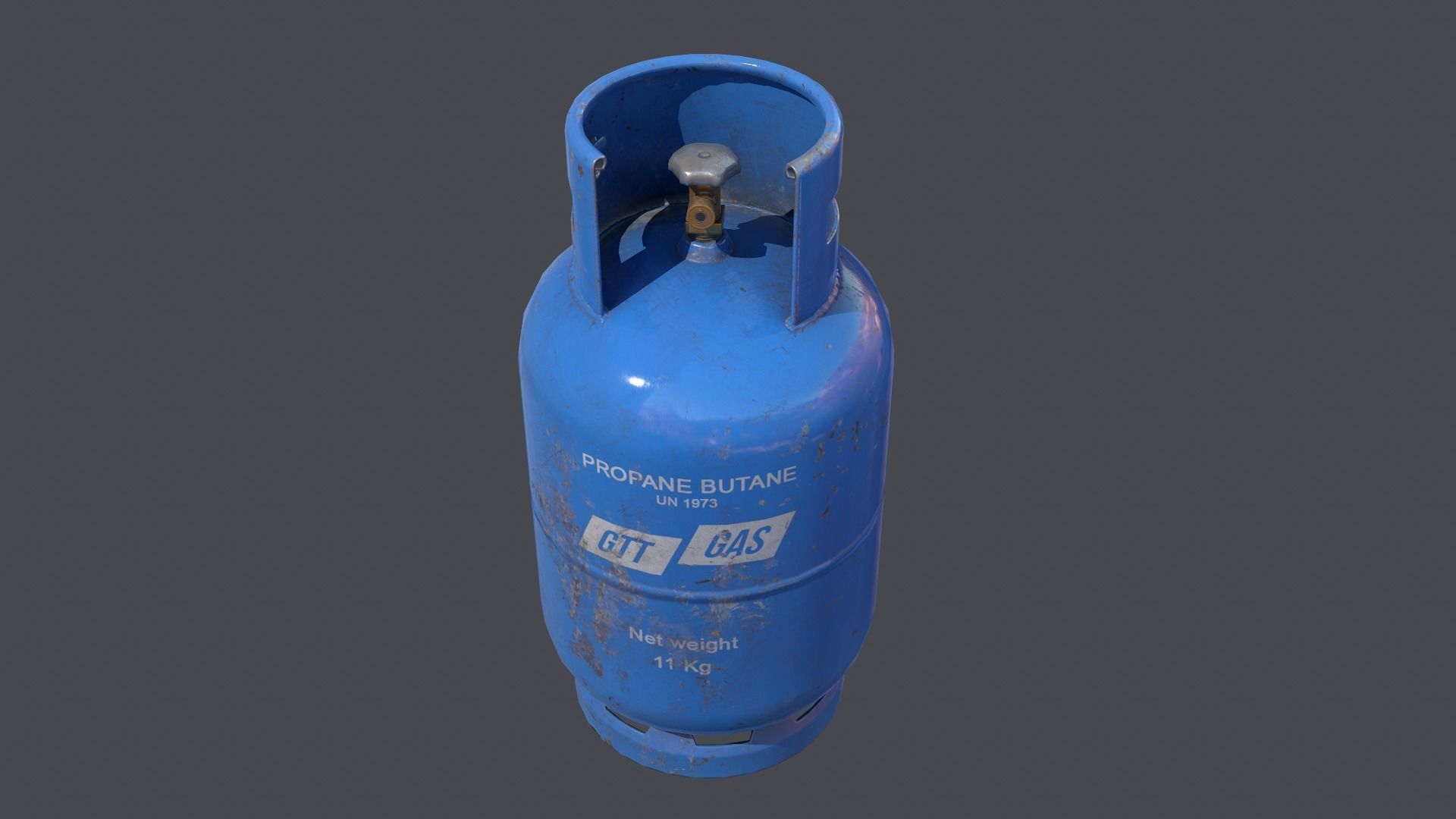Gas bottle Low-poly 3D model_1