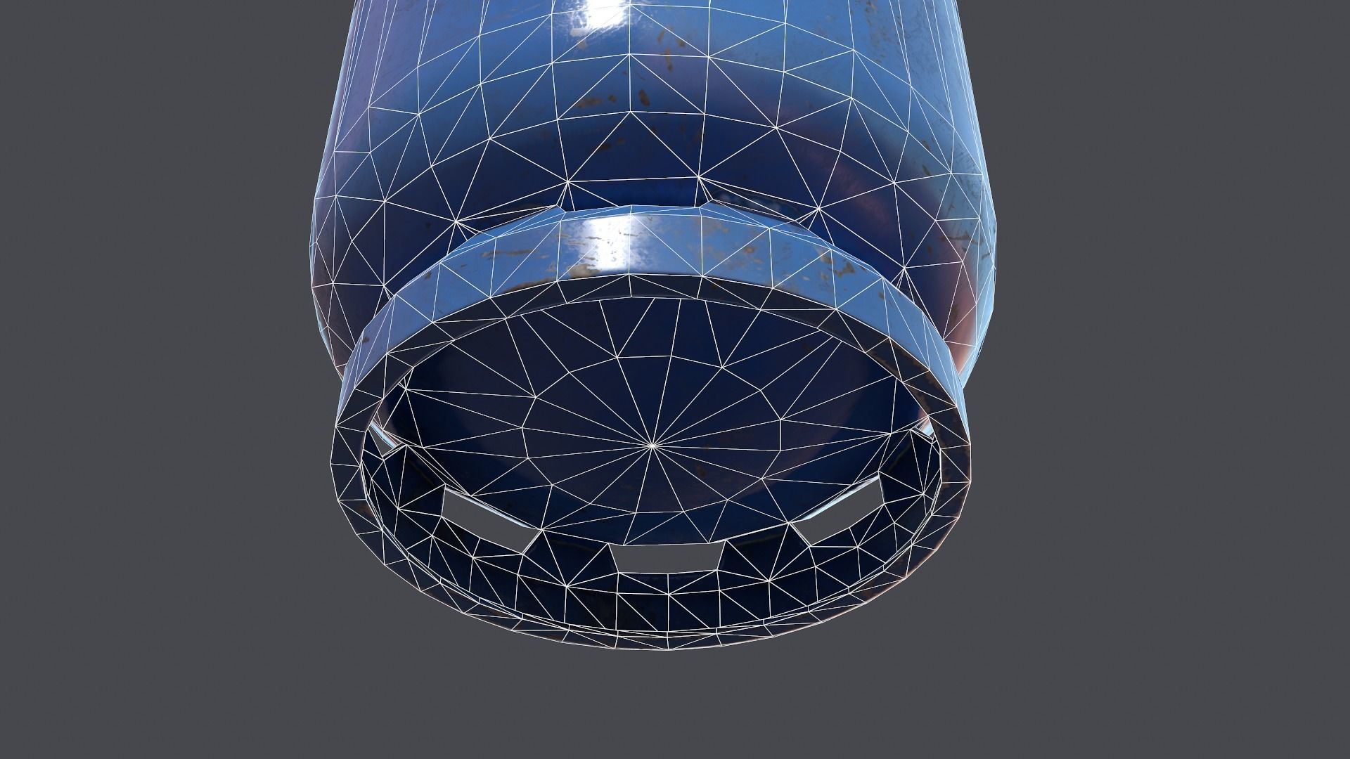 Gas bottle Low-poly 3D model_11