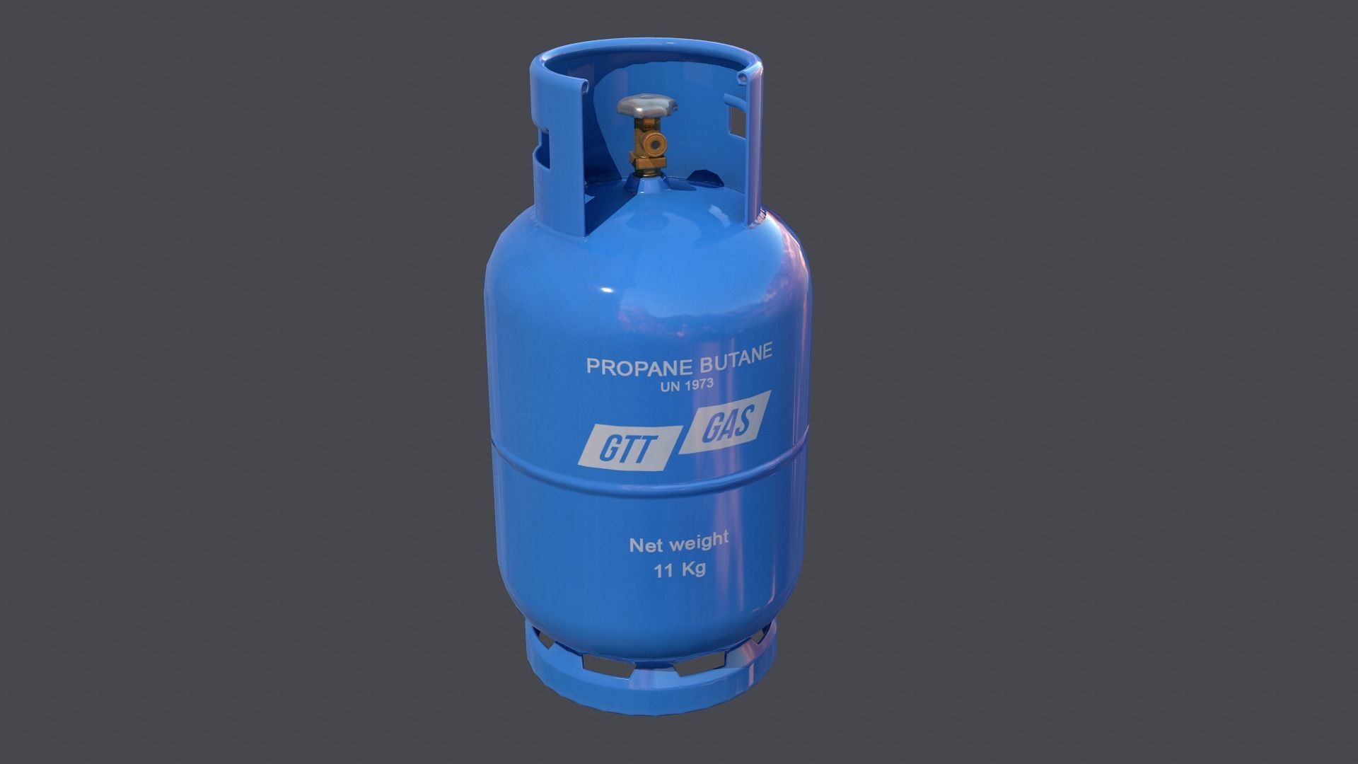 Gas bottle Low-poly 3D model_2