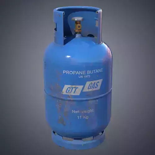 Gas bottle Low-poly 3D model