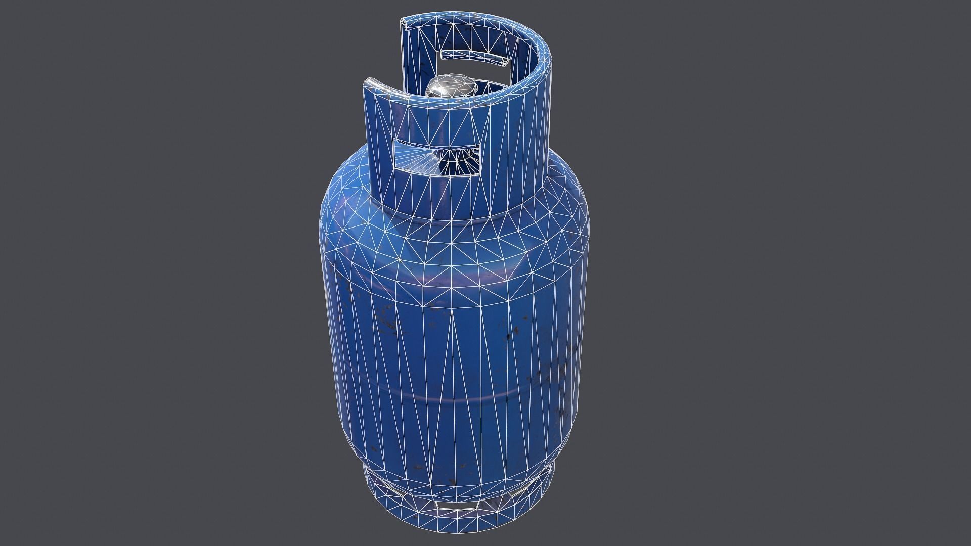 Gas bottle Low-poly 3D model_10