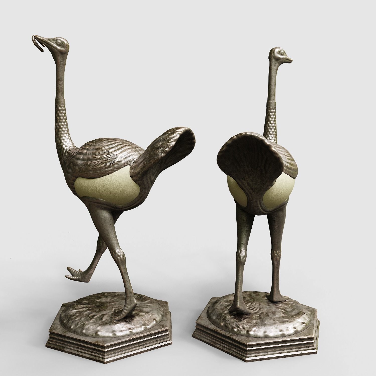 Damaged Elias Geyer Ostrich eggs 3D model_1