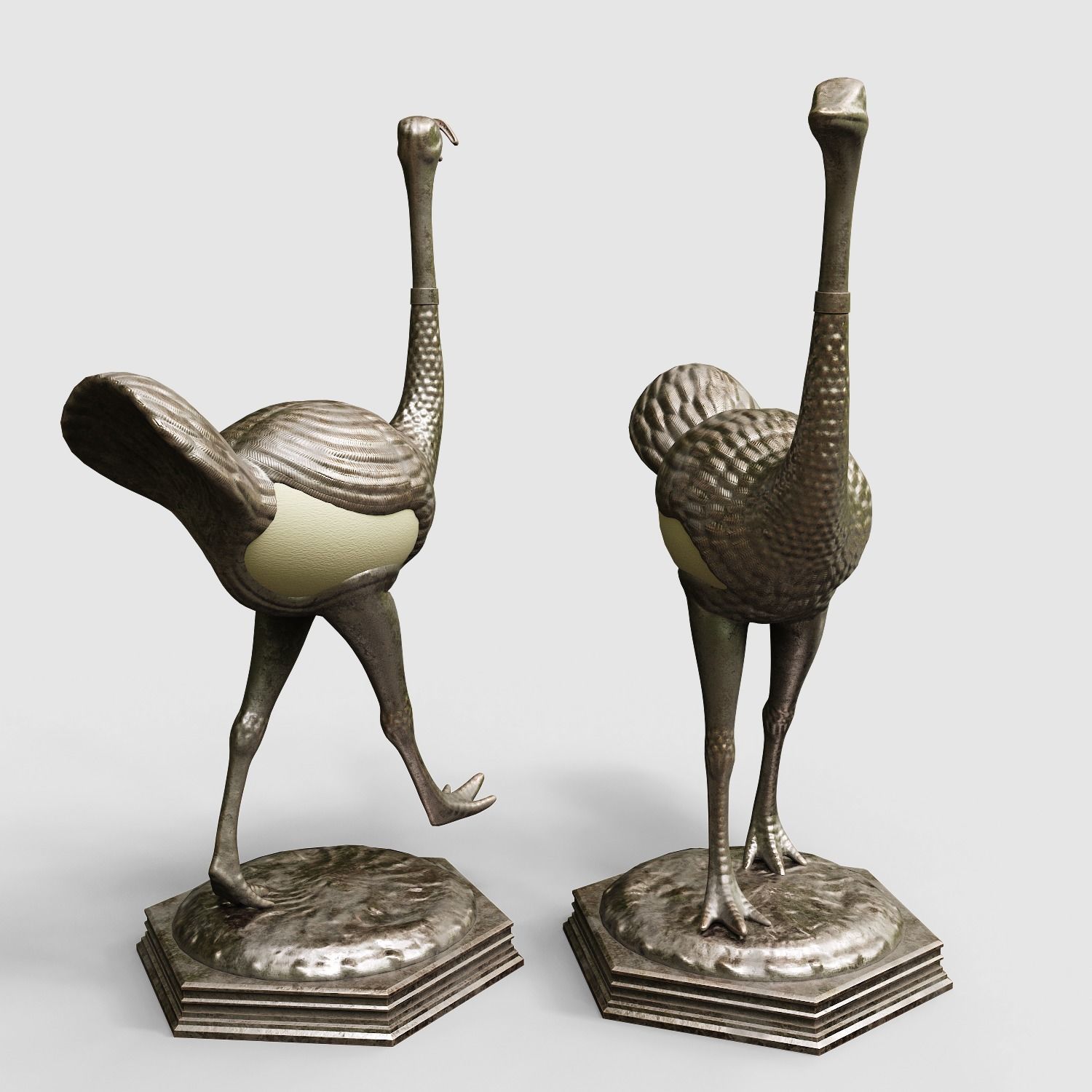 Damaged Elias Geyer Ostrich eggs 3D model_2