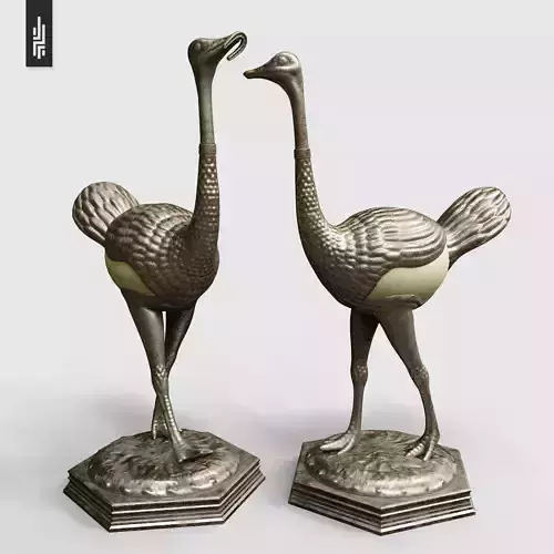 Damaged Elias Geyer Ostrich eggs 3D model
