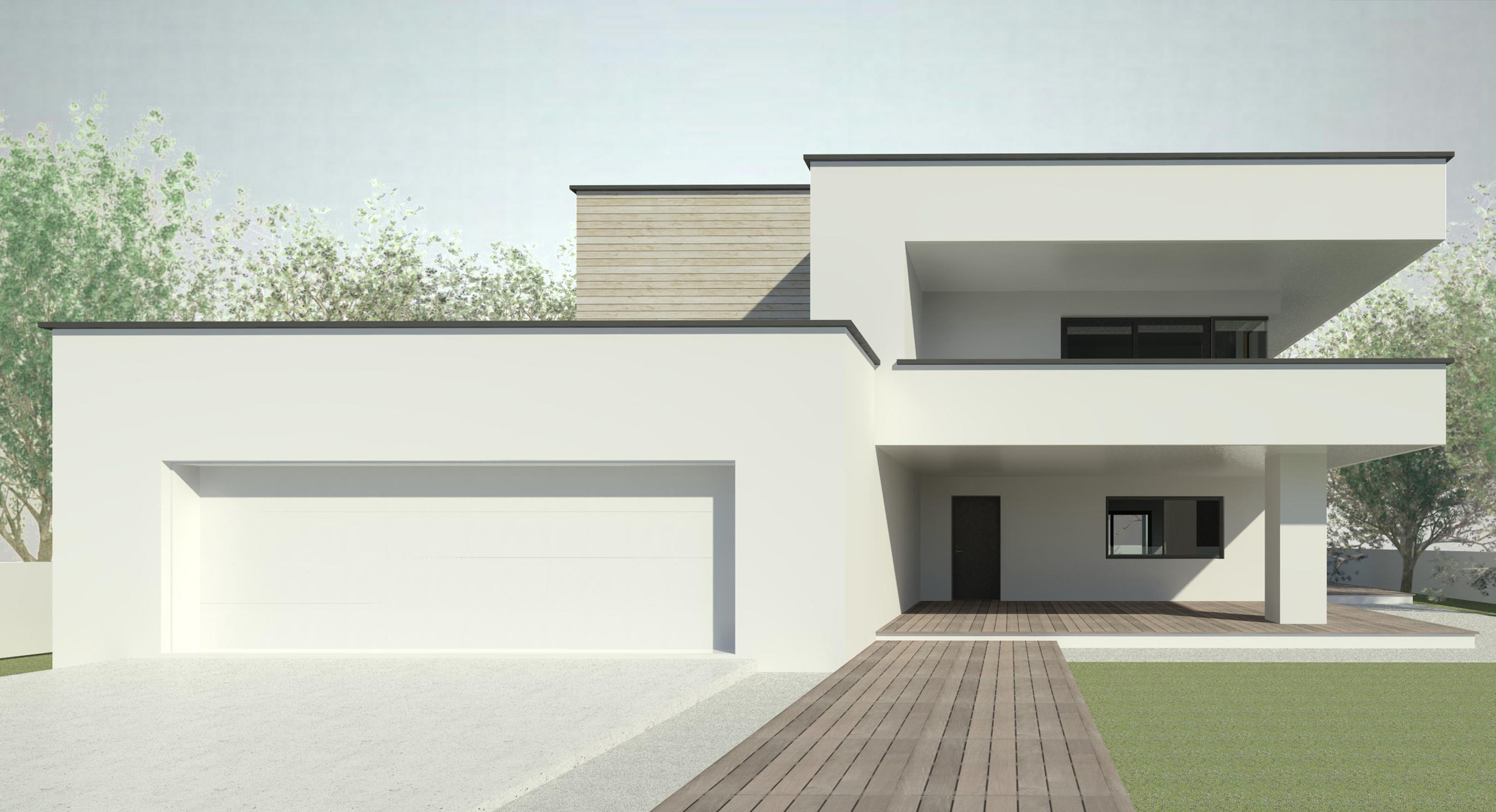 Modern House 3 - Revit 3D 3D model_1