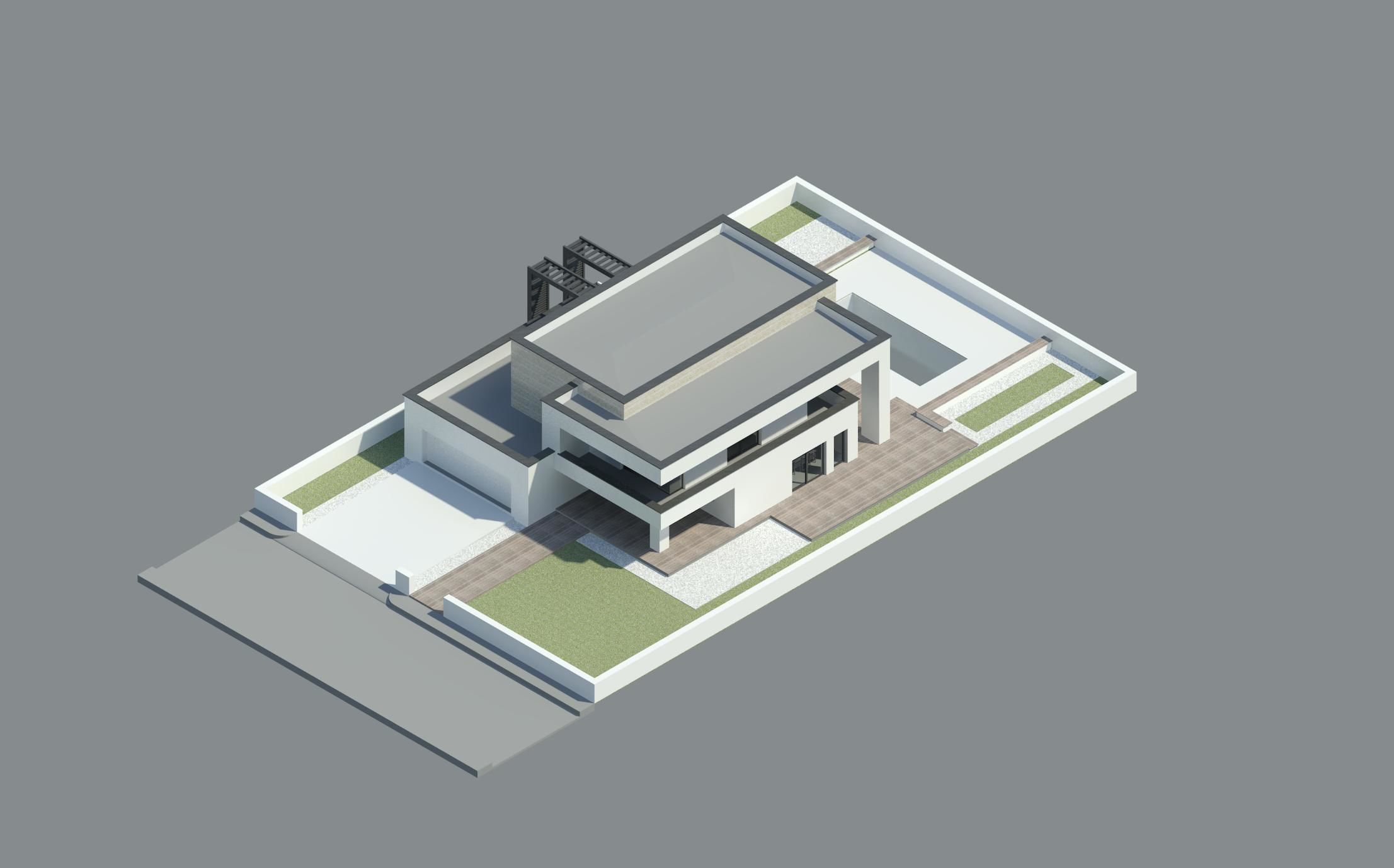 Modern House 3 - Revit 3D 3D model_6