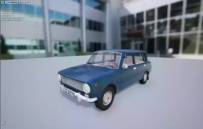 VAZ2102 old car for sims Low-poly 3D model