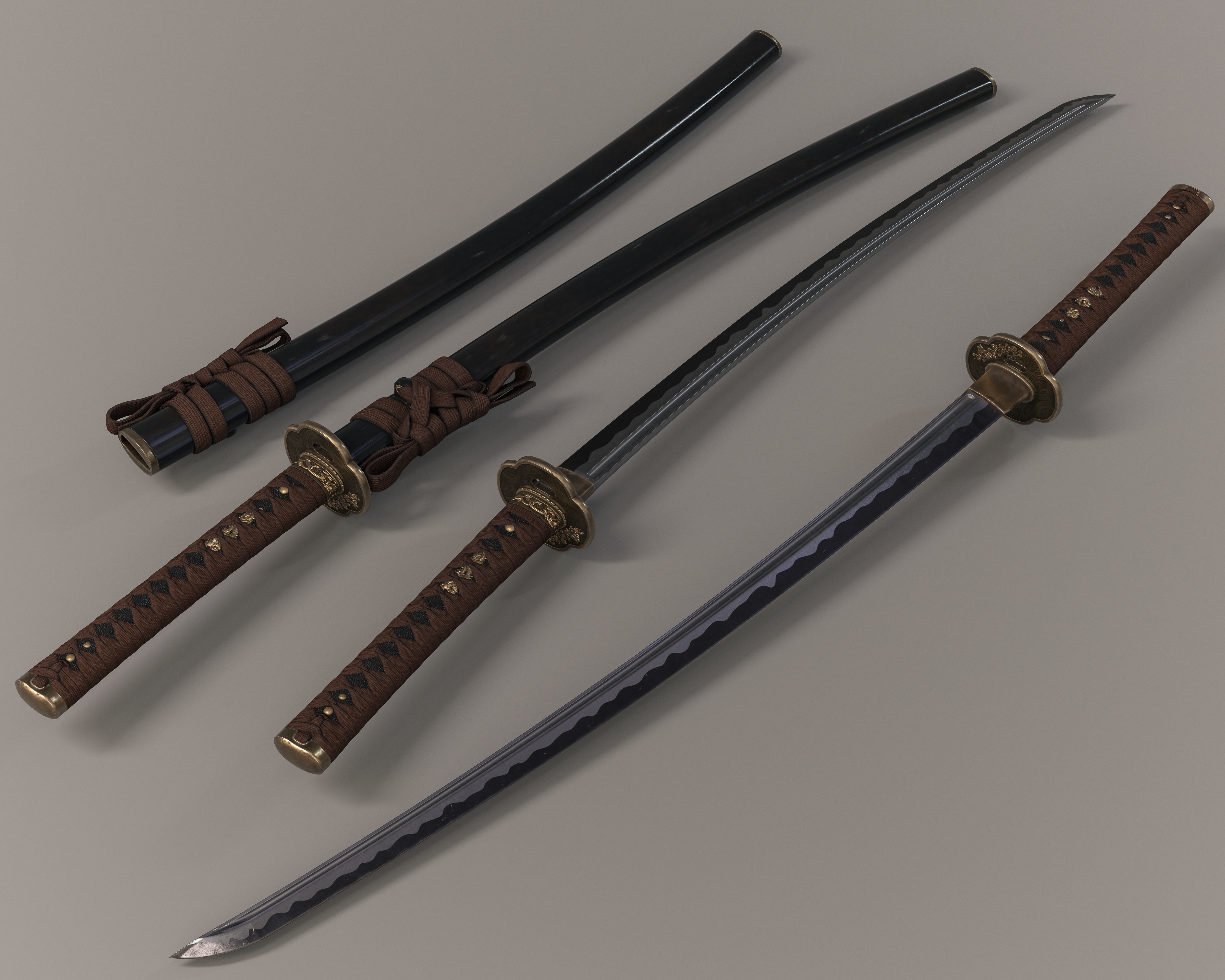 Samurai Character PBR Game ready Low-poly 3D model_65