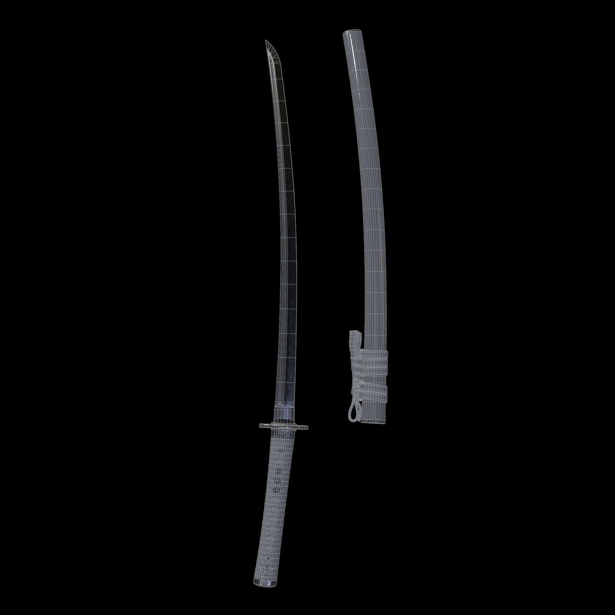 Samurai Character PBR Game ready Low-poly 3D model_63