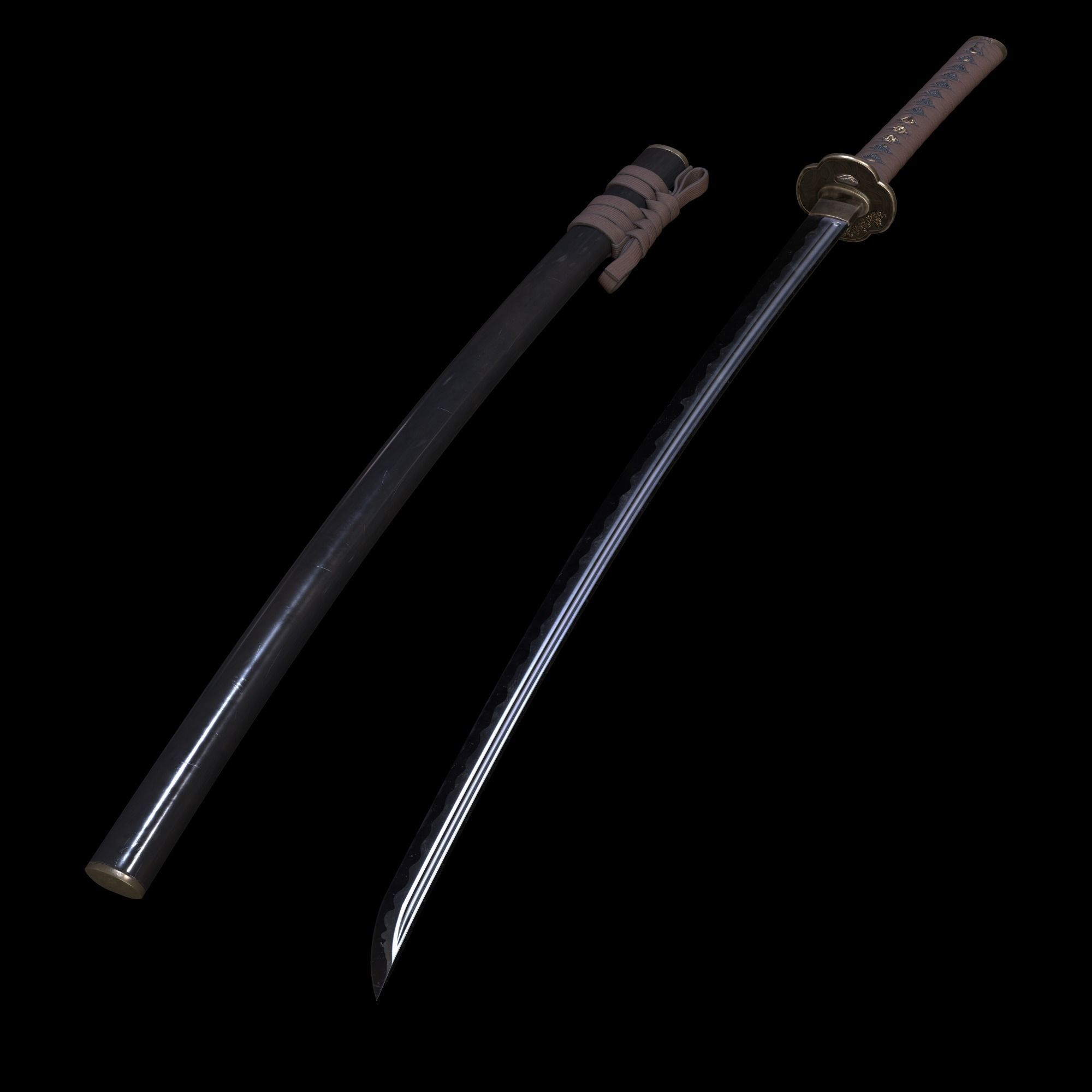 Samurai Character PBR Game ready Low-poly 3D model_56