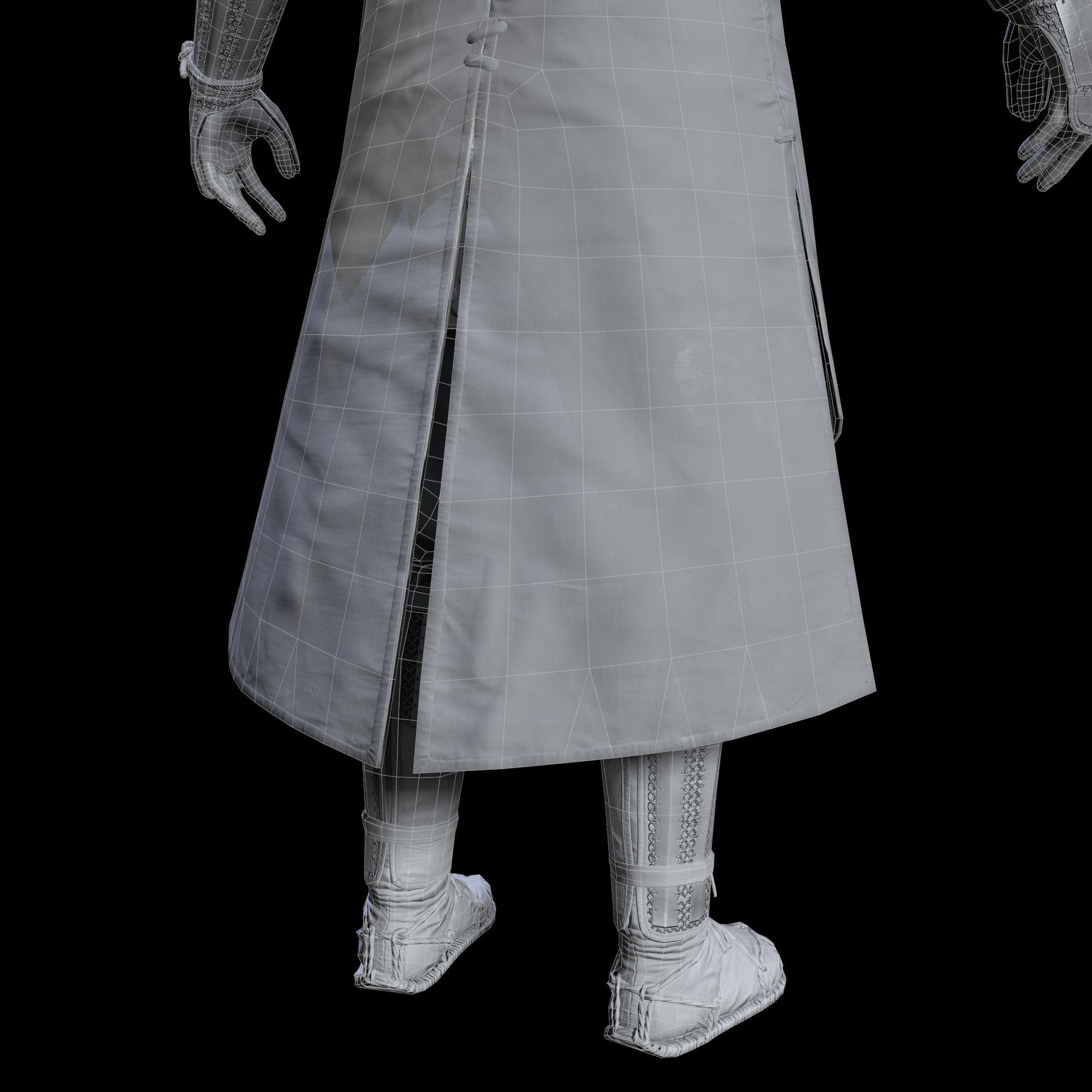 Samurai Character PBR Game ready Low-poly 3D model_50