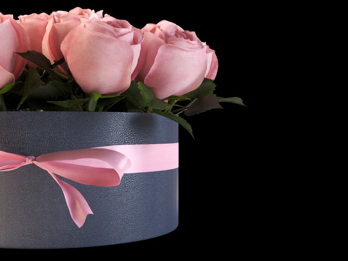 pink flowerbox 3D model_1