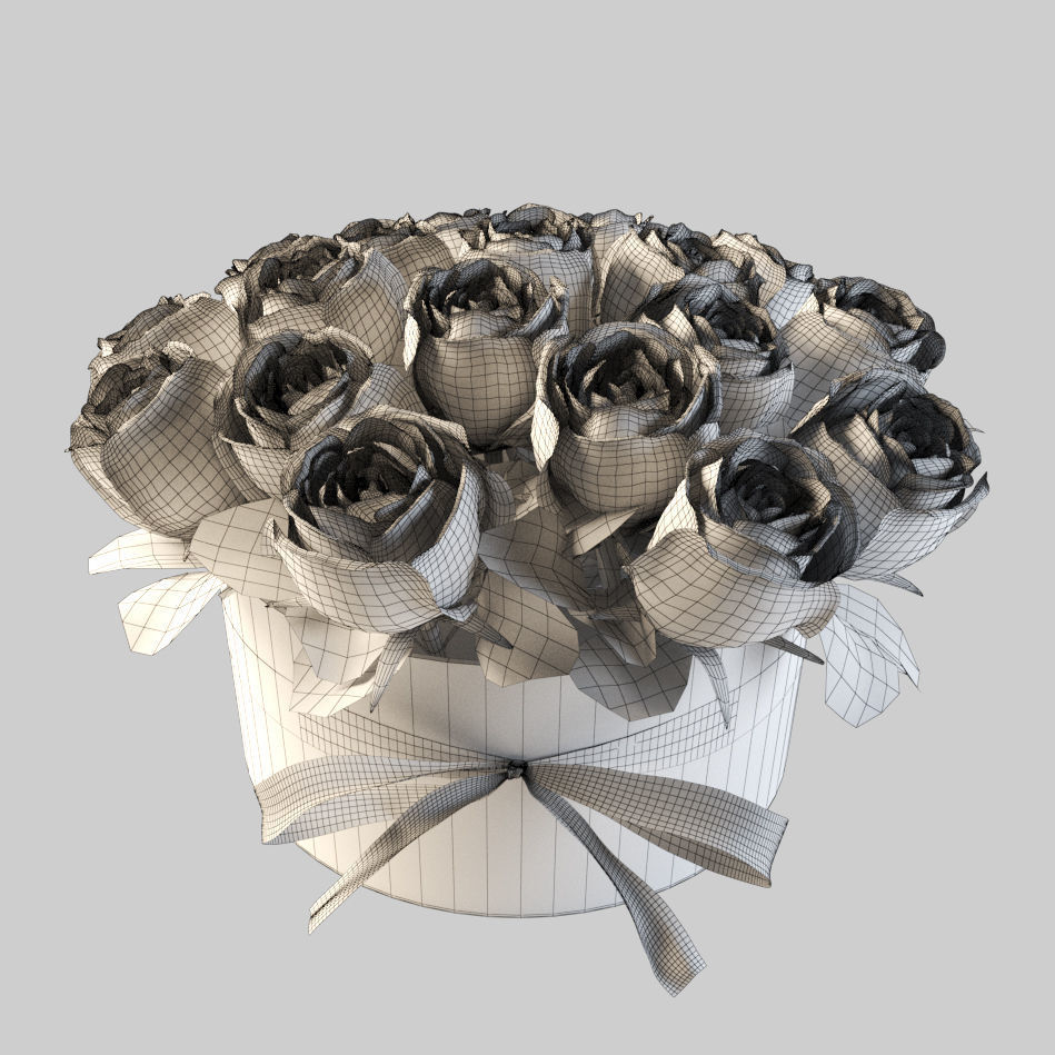 pink flowerbox 3D model_4