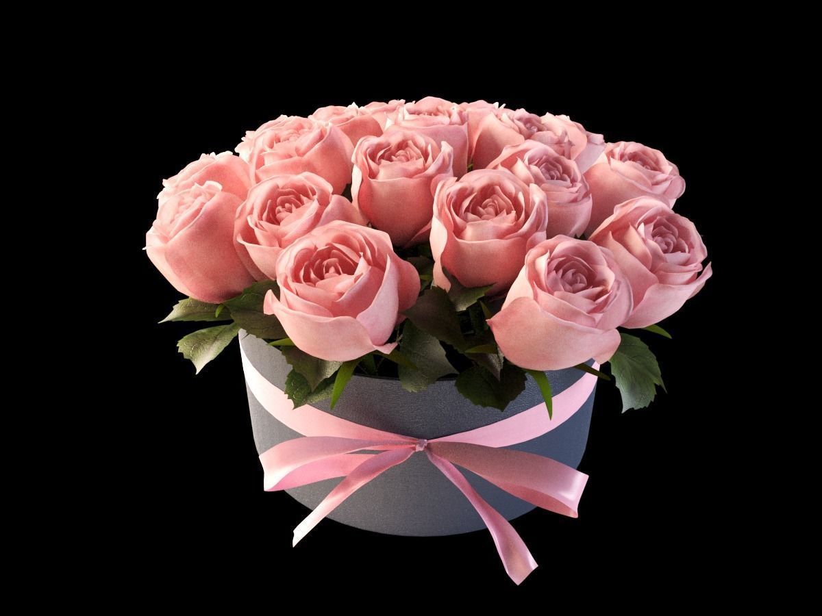 pink flowerbox 3D model_3