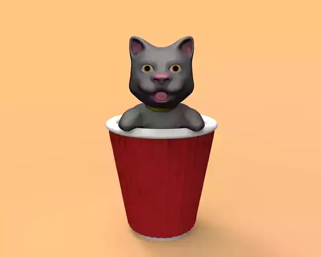 Coffee cat  3D print model