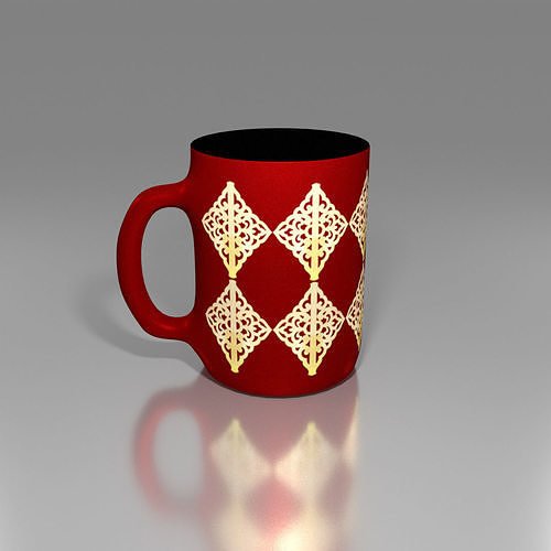 Mug Onaments Texture 3D model
